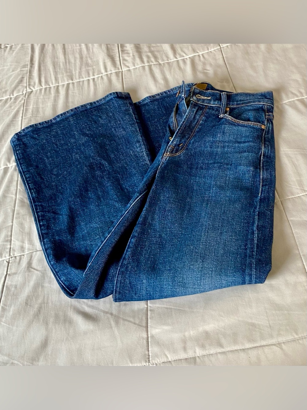 Mother The Twister Flood Clothing Optional Dark Wash Wide Leg Jeans Sz 23 - Picture 15 of 15